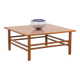 Scandinavian mid century square teak coffee table, Denmark 1970s