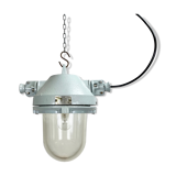Grey industrial explosion proof lamp, 1970s