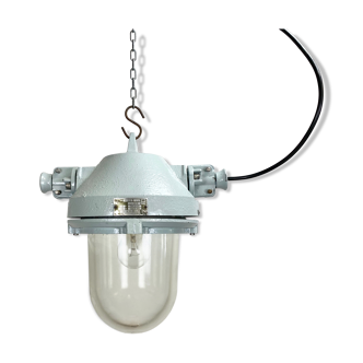 Grey industrial explosion proof lamp, 1970s