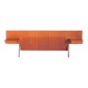 Vintage Scandinavian style headboard. Two built-in tables. France, 1970s.