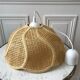Lotus suspension / rattan petal and vintage beige canning 60s-70s