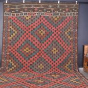 Tapis kilim Oushak anatolien surdimensionné