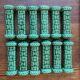 12 green ceramic knife holders