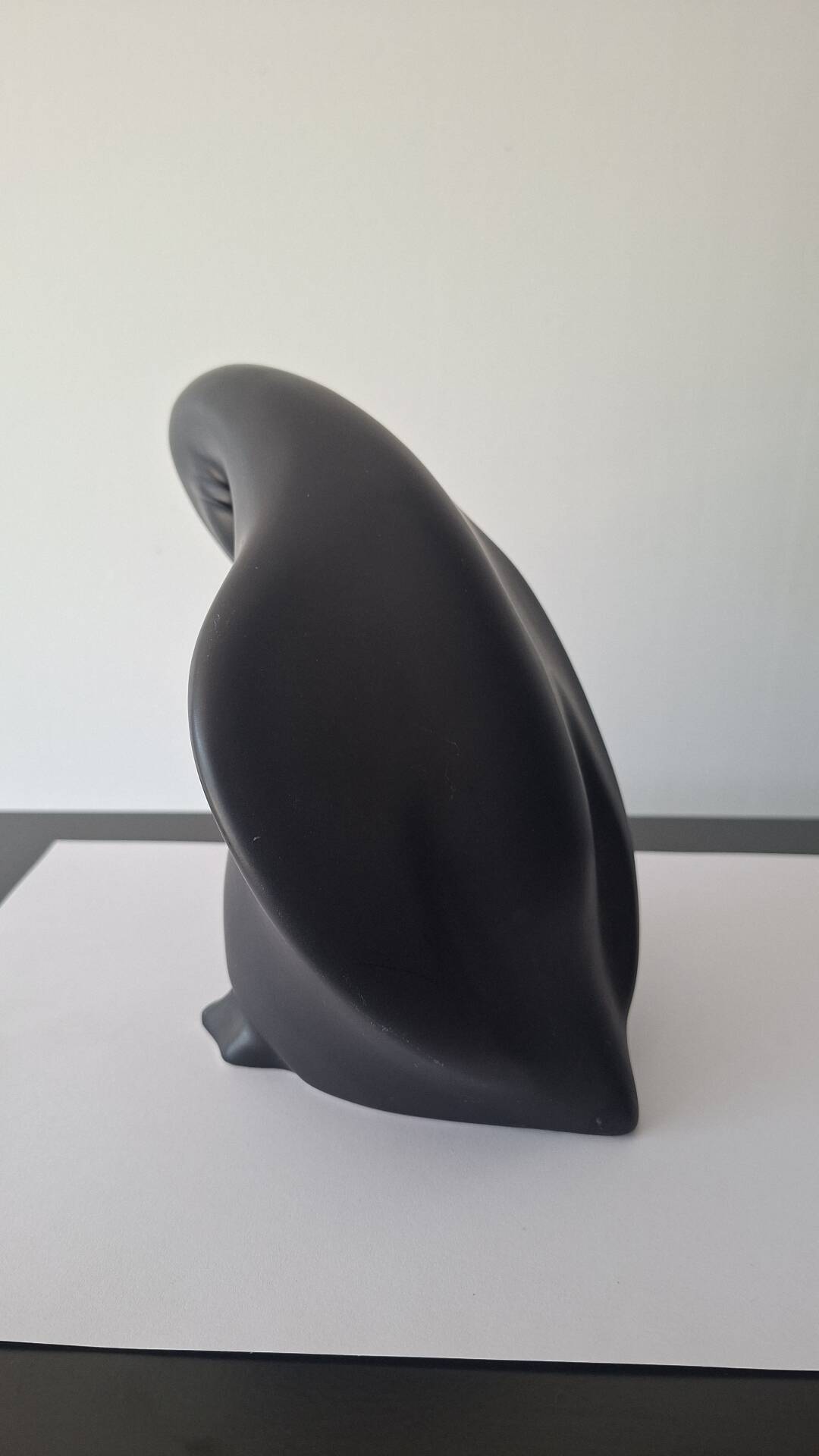 Pingouin En Céramique  Noir Vallauris André Baud