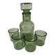 Carafe and matching tumblers in molded glass