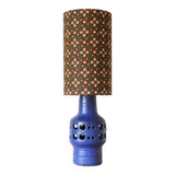 Vintage ceramic table lamp with new handmade lampshade with original vintage fabric