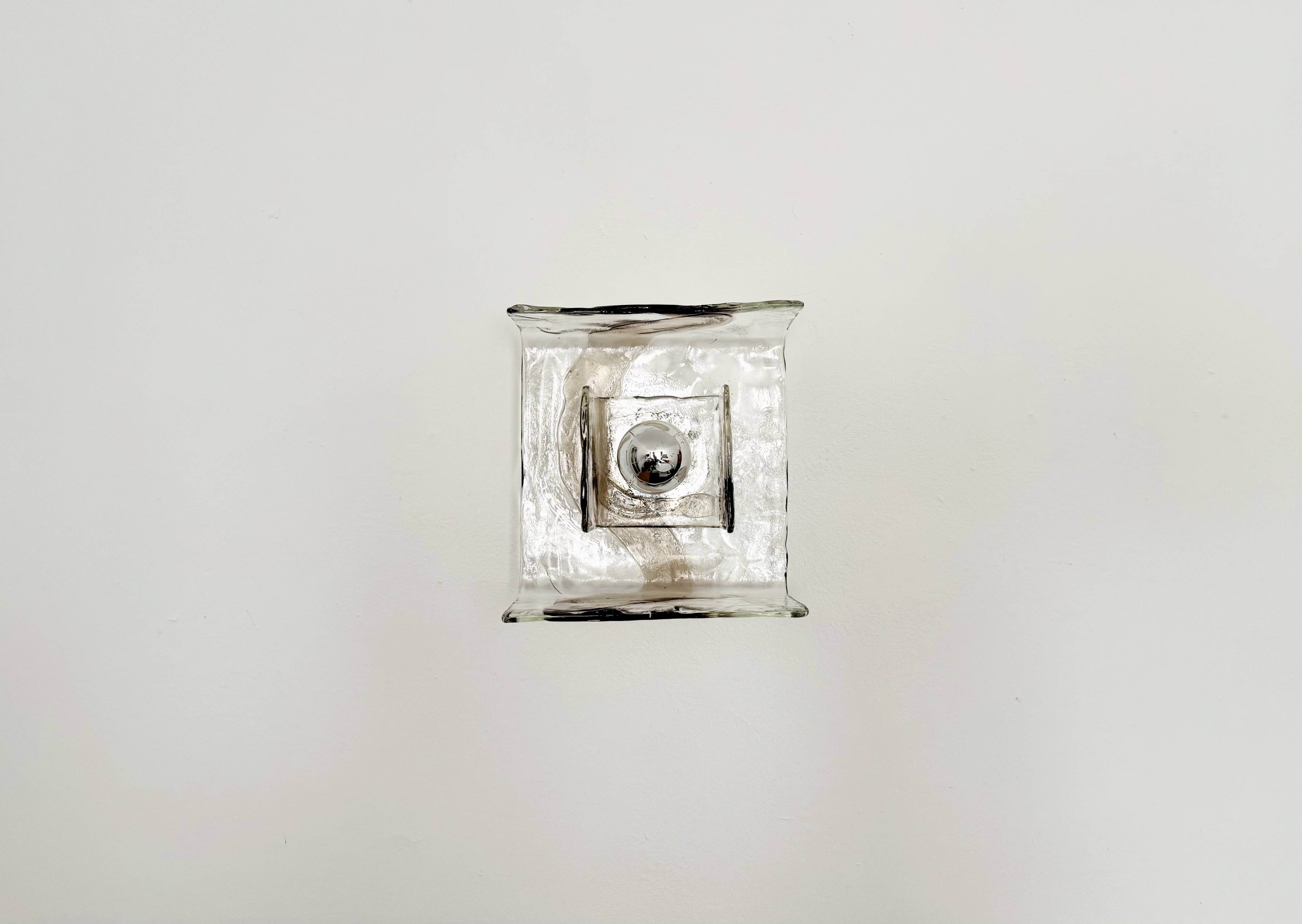 Set of 2 Murano Glass Wall or Ceiling Lamps by Carlo Nason for Mazzega