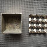 Scandinavian 9-hole brass ashtray 1970/1980