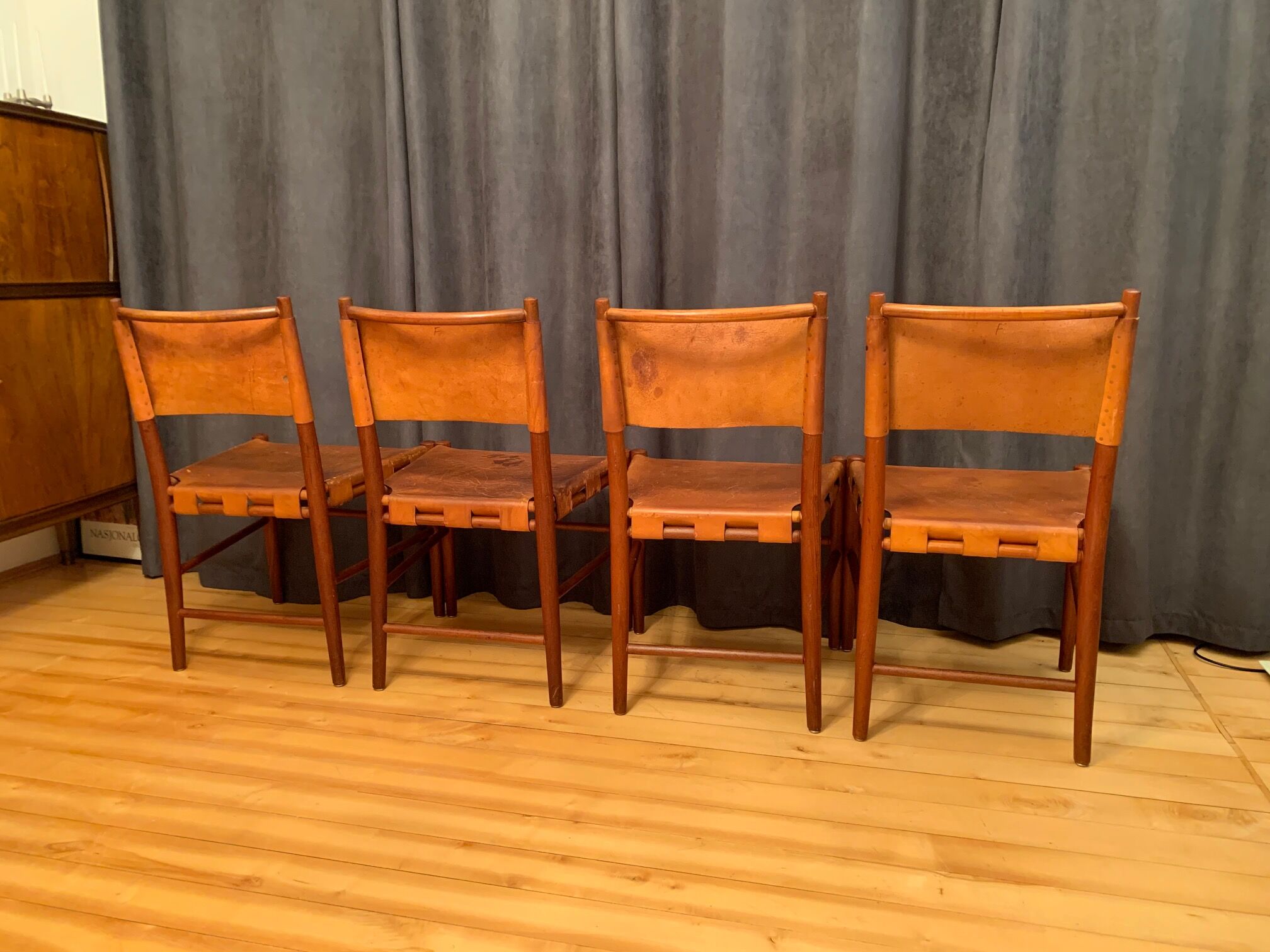 A set of four chairs, Denmark, 1960s