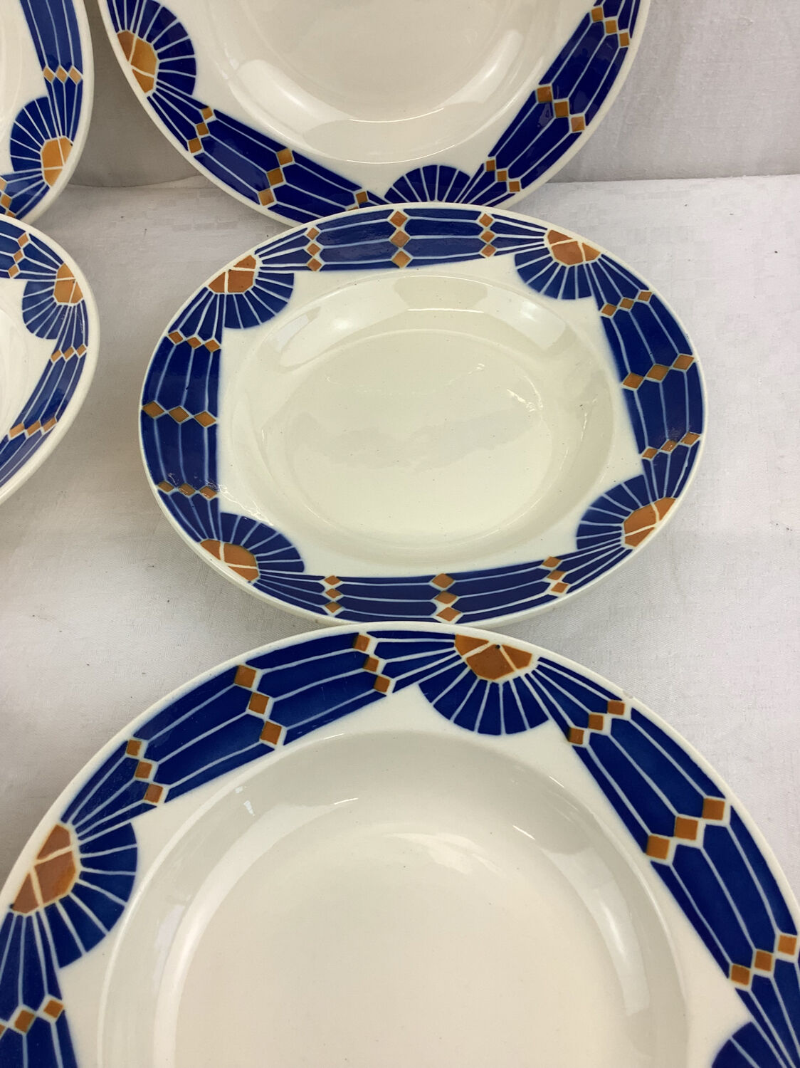 6 hollow plates made in france badonviller