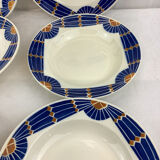 6 hollow plates made in france badonviller