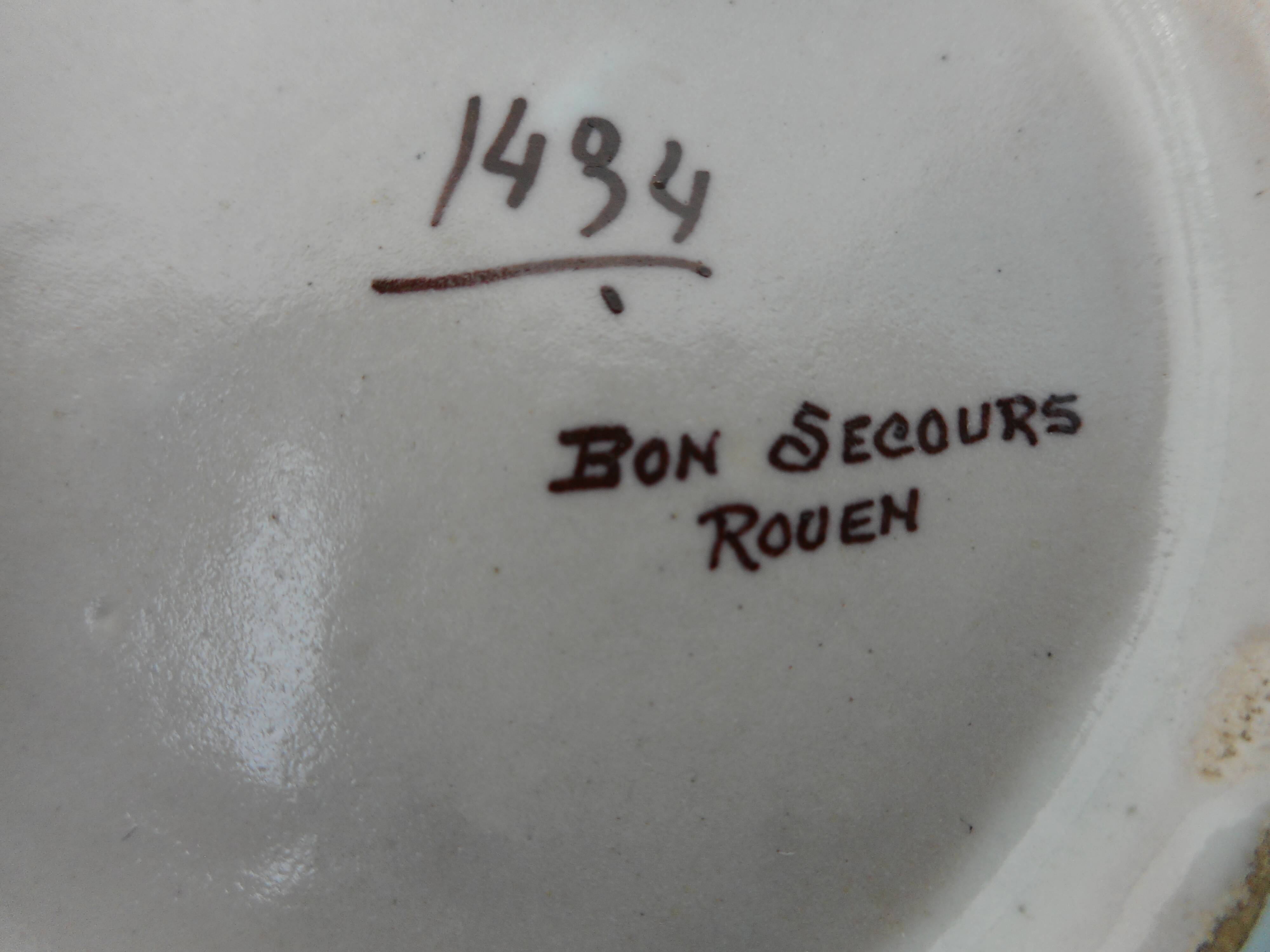Two cups of earthenware "Rouen"