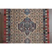 Vintage Turkish Oushak Handmade Wool Cotton Beige Runner Rug  98x284