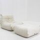 Vintage Togo chair with ottoman 1980s by Michel Ducaroy for Ligne Roset