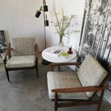 Pair of Scandinavian teak armchairs 1960