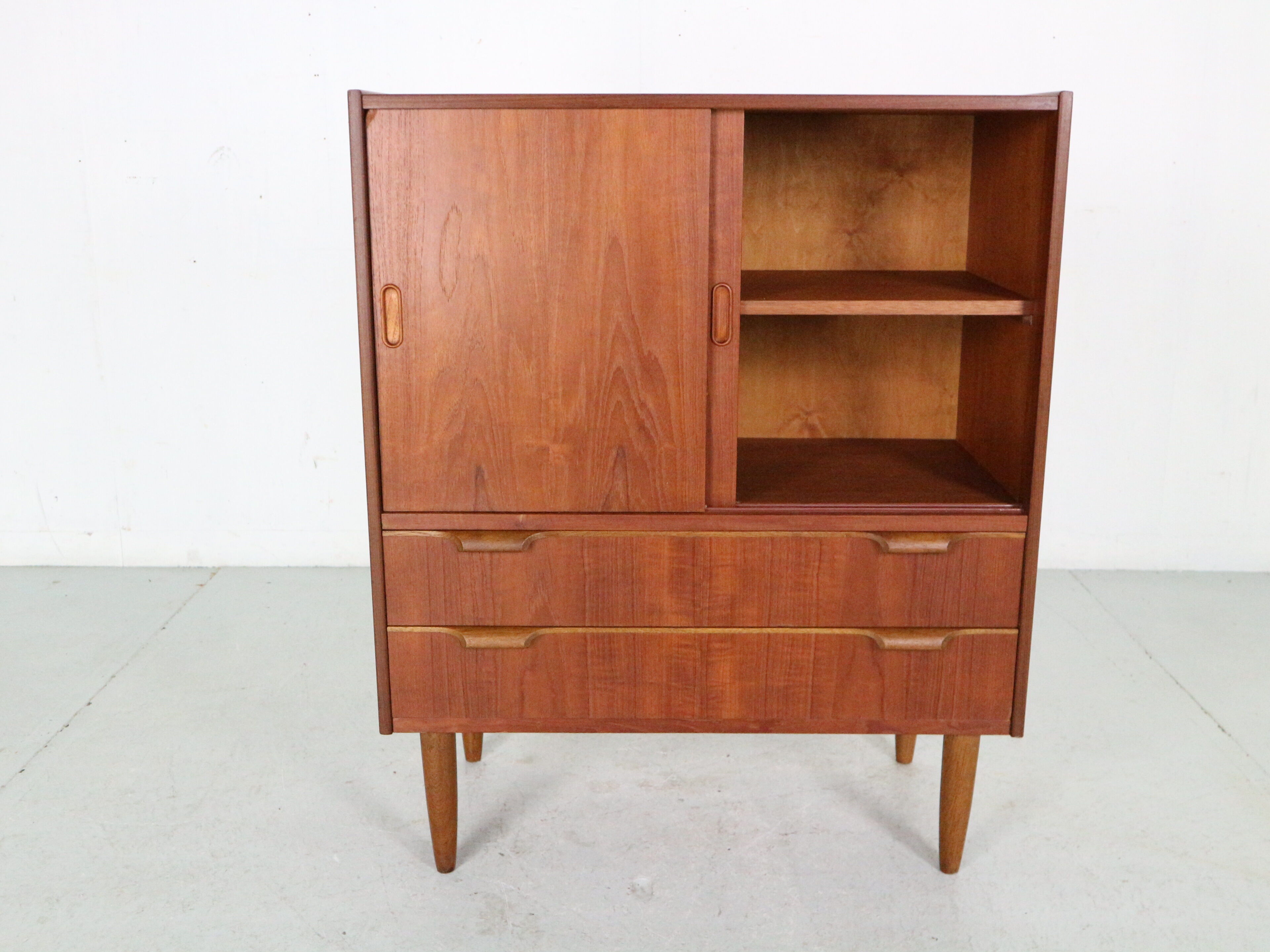 Mid- century modern  teak bookcase, cabinet, 1960 Denmark