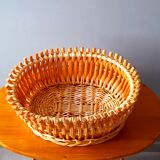 Rattan and bamboo planter 60s