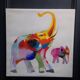 Oil on canvas elephant 58 cm x 58 cm