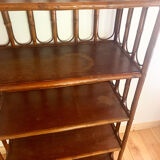 Vintage rattan bookcase