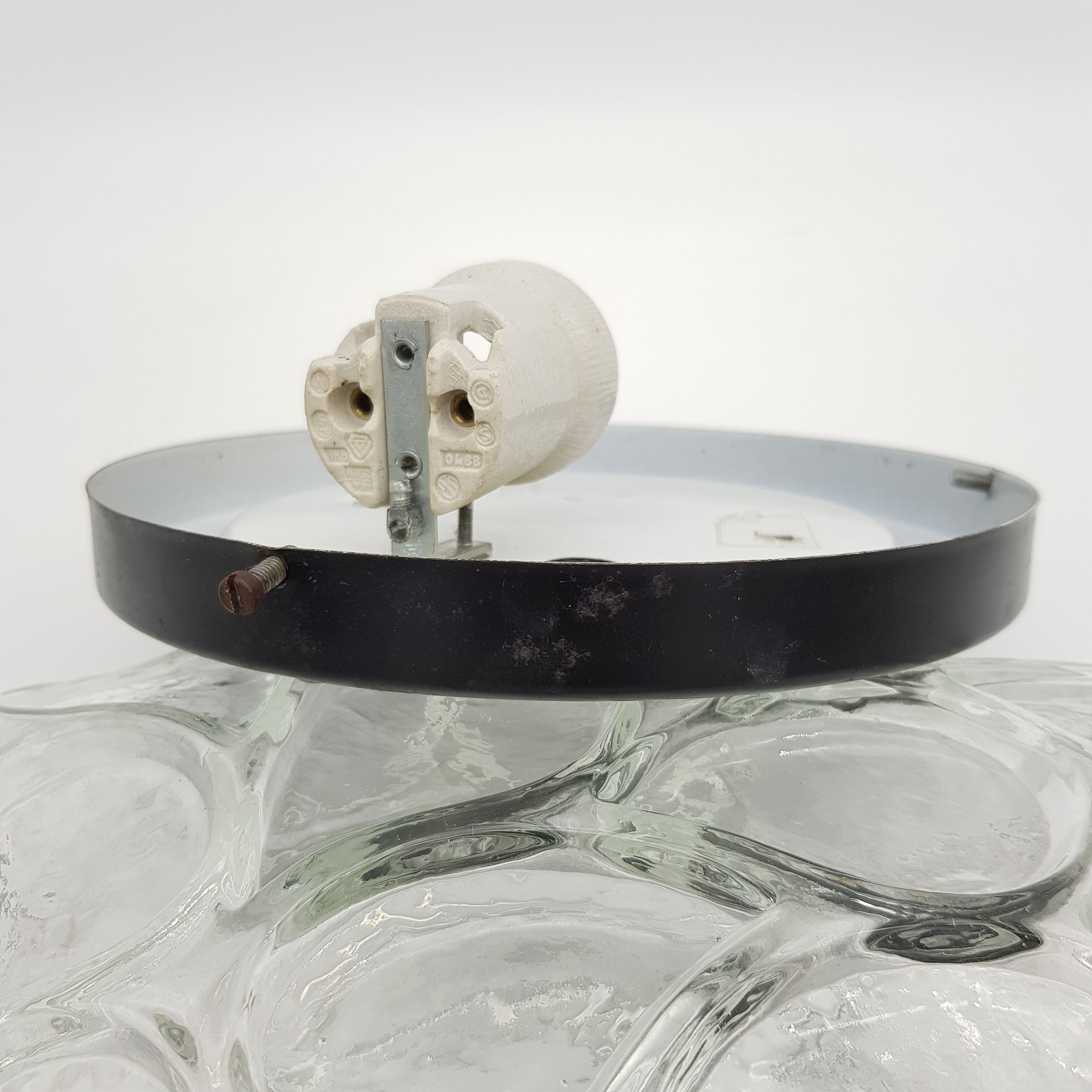 Square molded glass globe ceiling