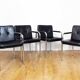 Set of 4 Bauhaus leather armchairs