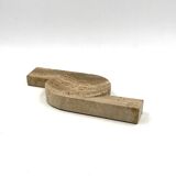 Brutalist travertine ashtray, Cerri Nestore, Italy, 1970s