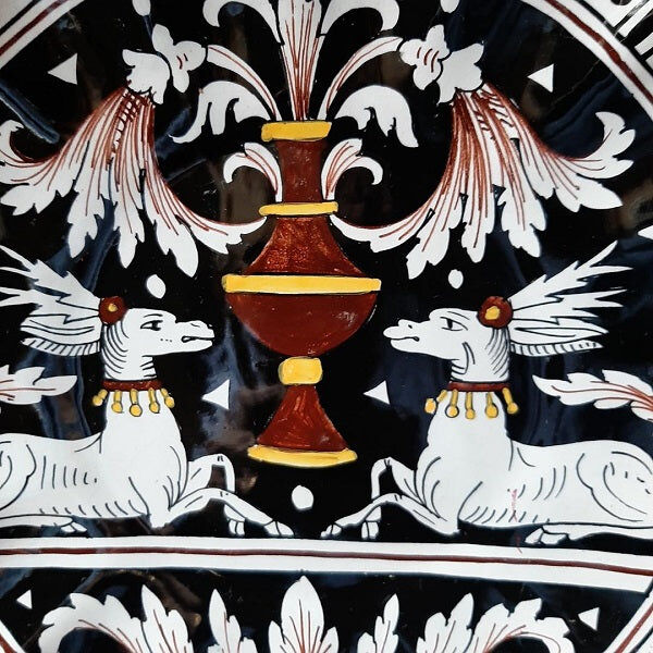 Flat round plate hollow Tuscany Italy