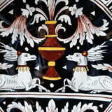 Flat round plate hollow Tuscany Italy