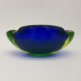 Empty ashtray geode pocket blue Sommerso