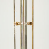 Brass and plexiglass floor lamp Hollywood regency 1970s