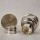 Cocktail shaker service & cups in silver metal