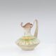 1960s Italian Modern Ceramic Jug, Beige and Green, Bertoncello Manufacturer