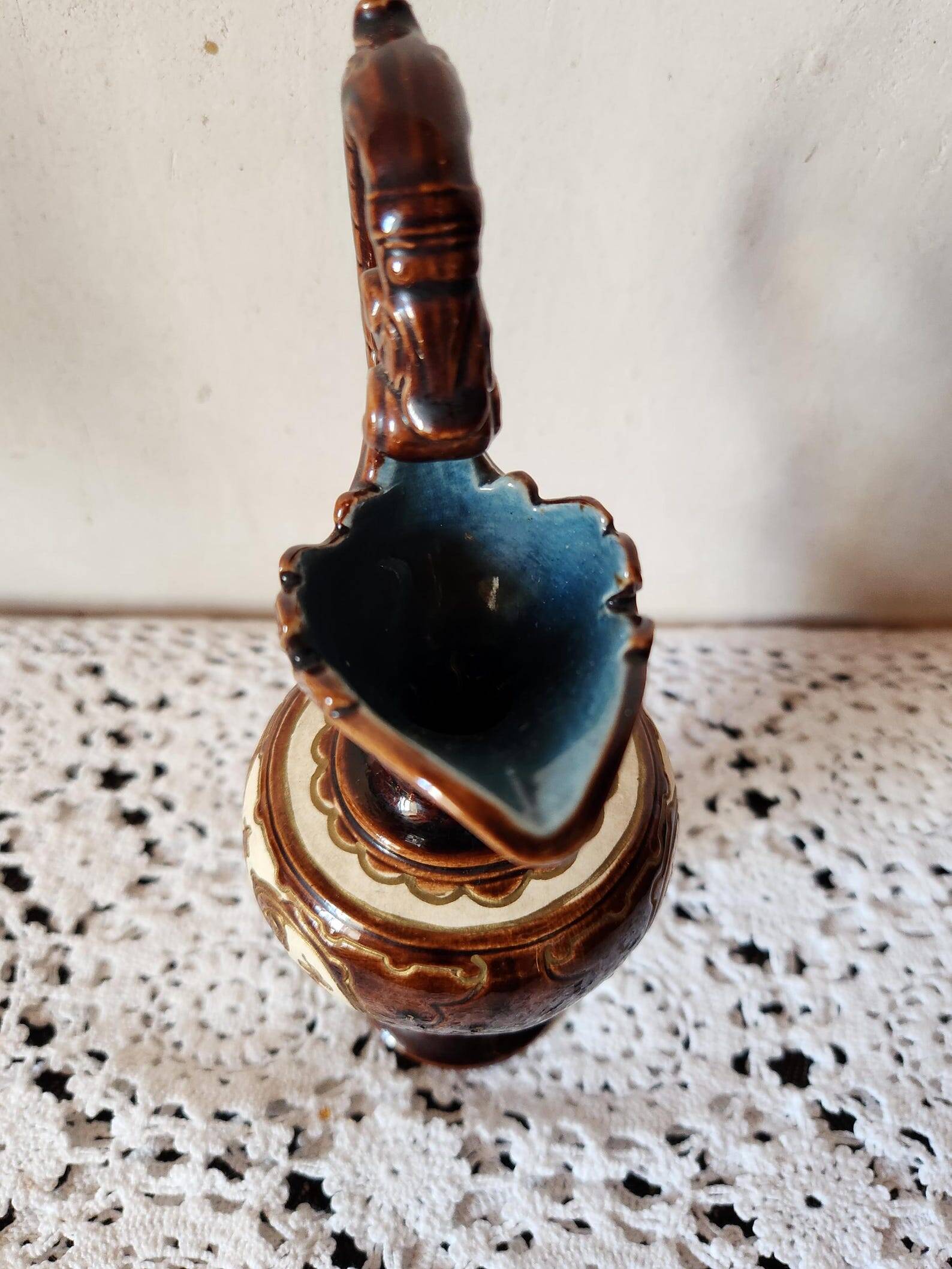 Austrian Bodenbach Gerbing & Stephan 1800s Pitcher Grecian Style Detail