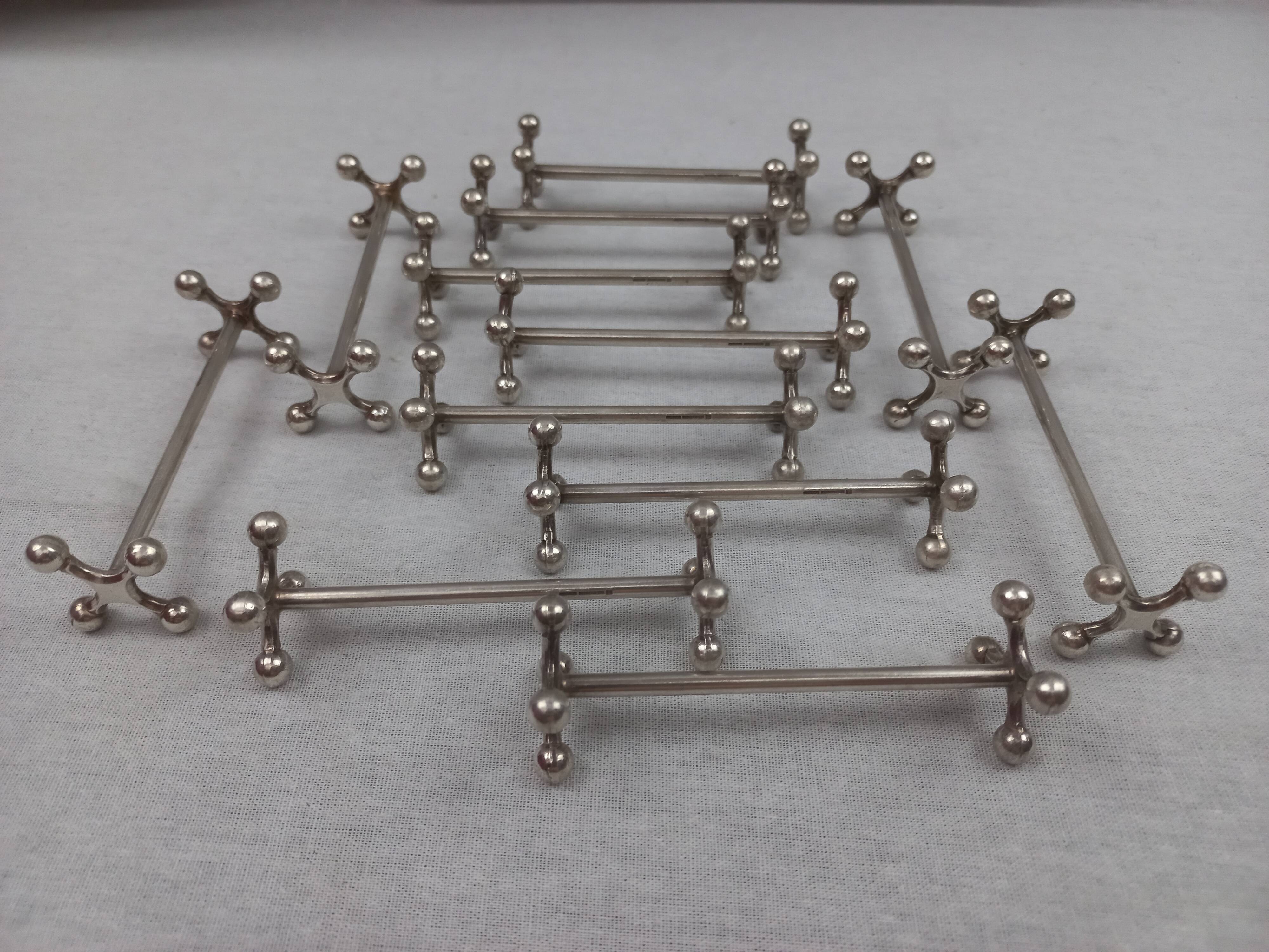 Christofle - 12 ball knife holder 8.5 cm silver metal perfect condition