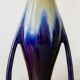 Large Art Nouveau vase by Thulin in glazed flame stoneware.