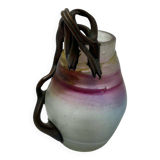 Miniature blown glass vase, Vasile Tubi Vadan, Romania