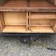 Oak double curtain workshop cabinet