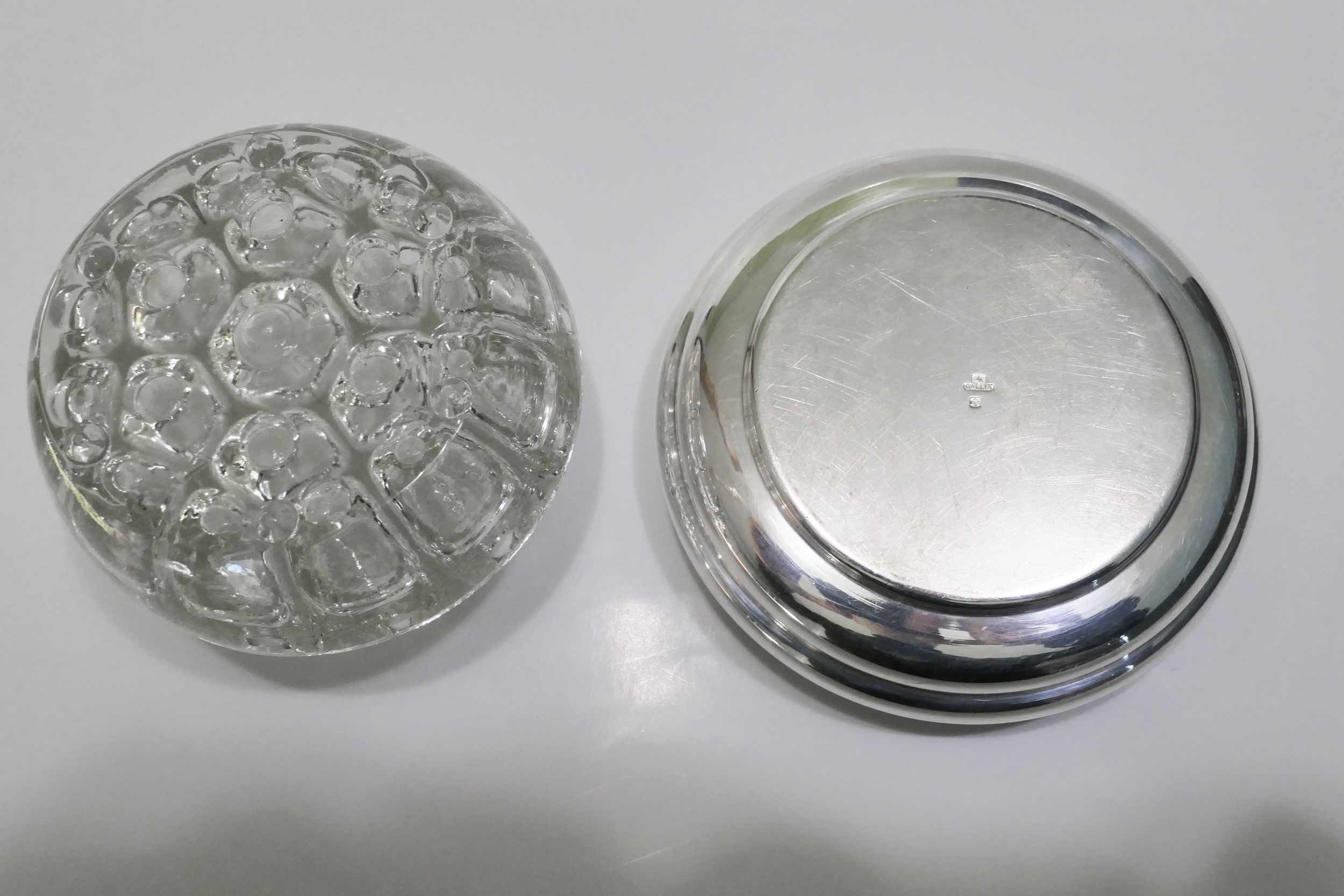Pique flowers or wears silver metal pen Christofle Gallia