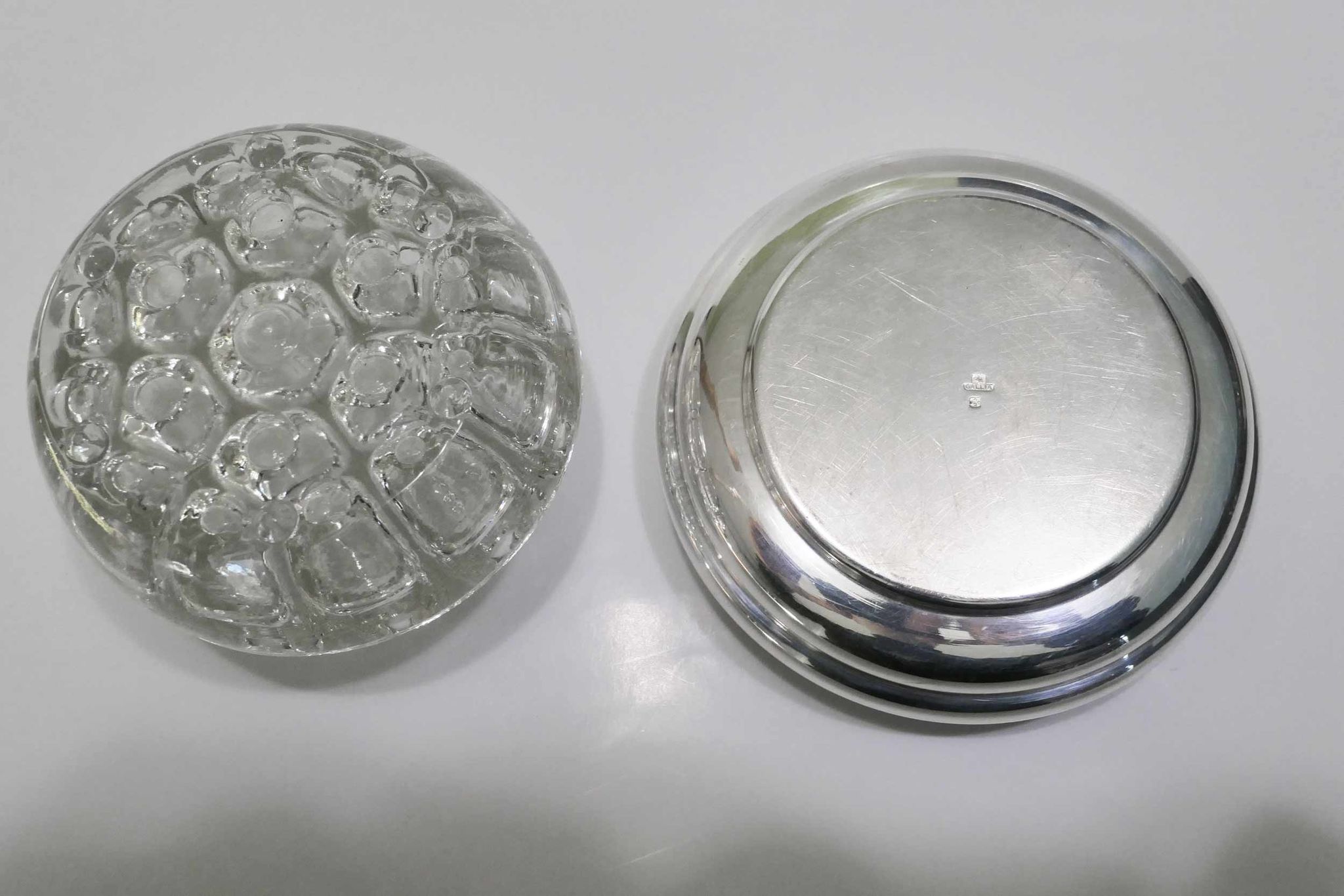 Pique flowers or wears silver metal pen Christofle Gallia