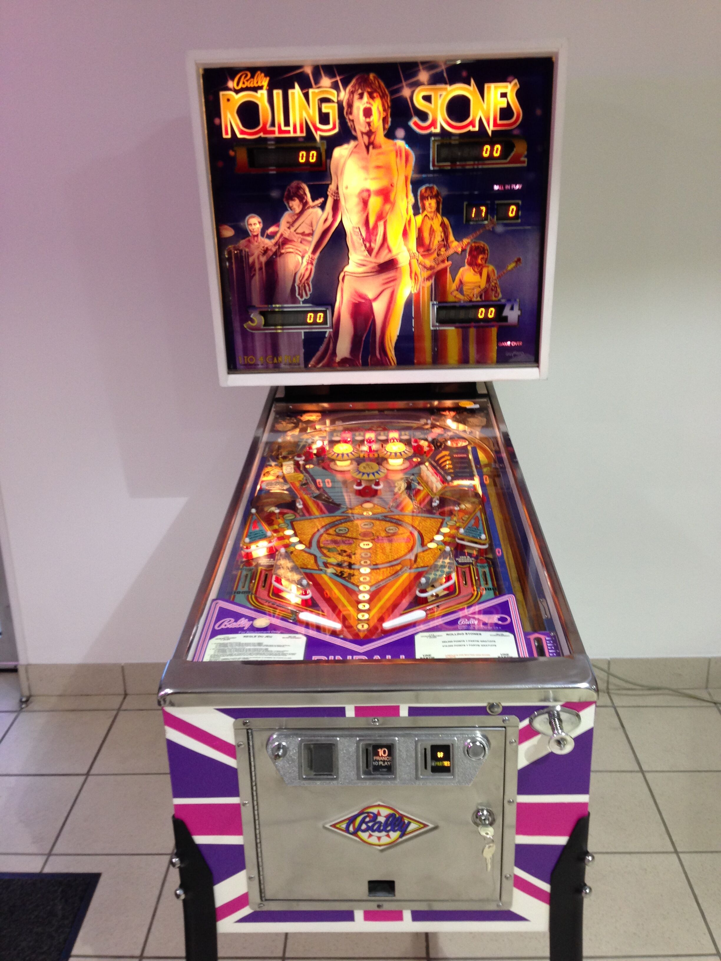 Rolling Stones Bally 1980 Pinball machine