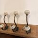 Coat Hook Rack 4 Ceramic Hooks Vintage Rustic