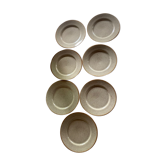 Lot de 7 assiettes à déssert en grès