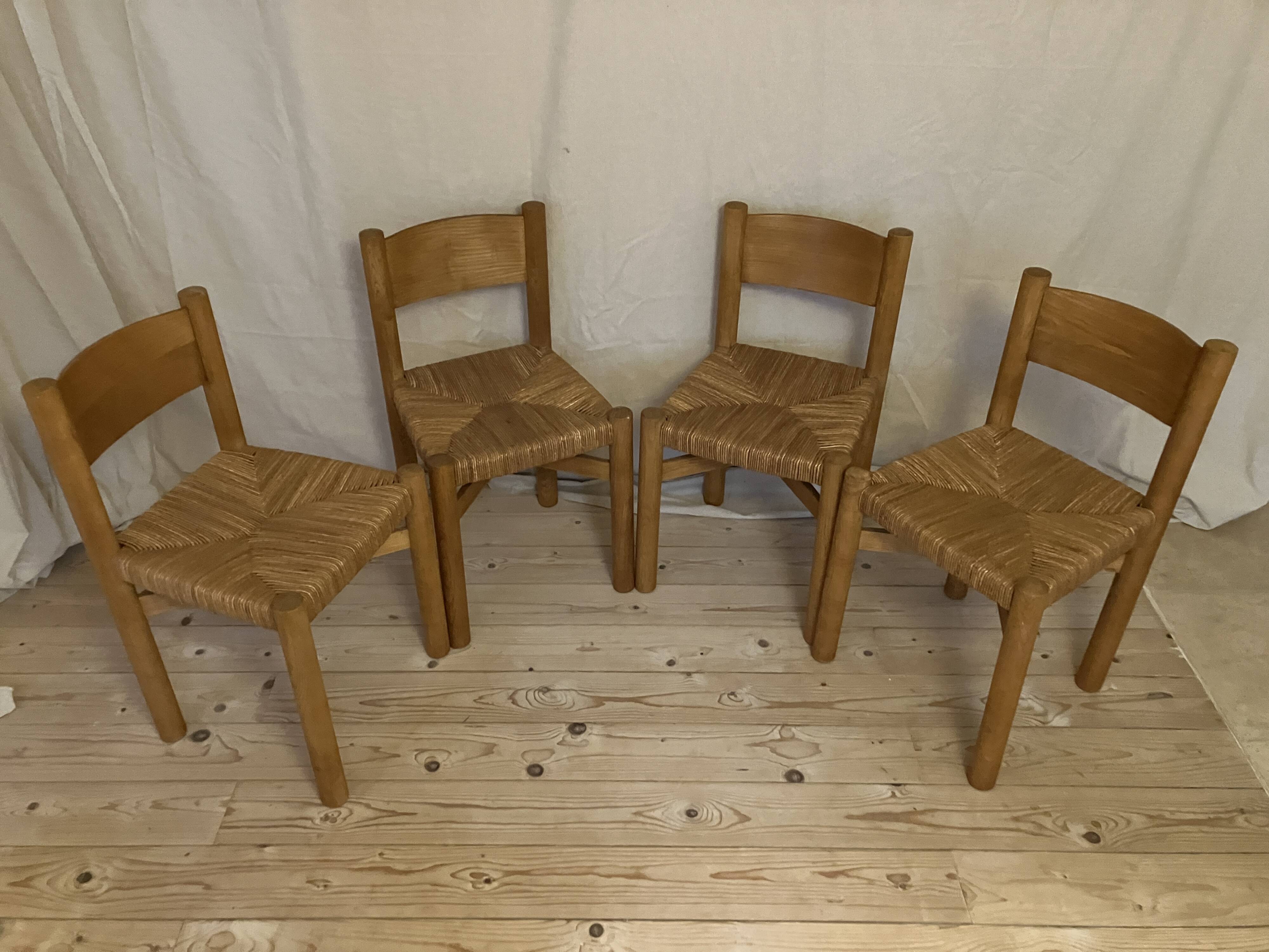 set of 4 chairs model "Meribel" by Charlotte Perriand