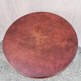Vintage bistro side table with brown top