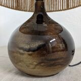 Vintage ceramic lamp and jute rope