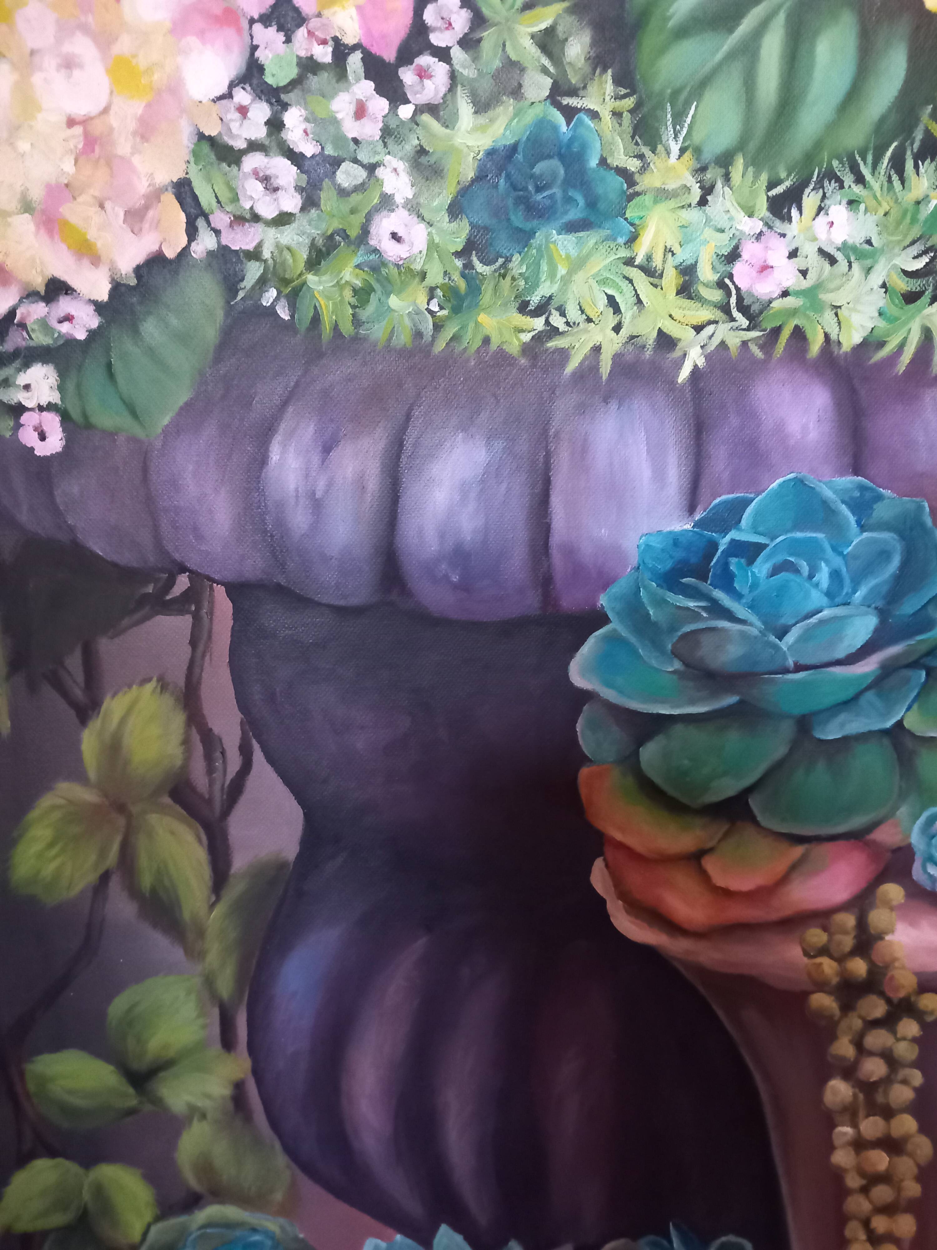 Painting on cotton canvas frame 116 cm / 73 cm