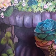 Peinture sur chassis toile coton 116 cm /73cm