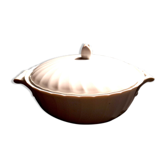 Soupière en porcelaine de limoges bernardaud torse blanc 29cm