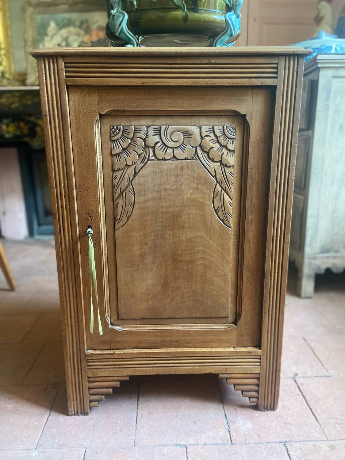 Antique Art Deco walnut sideboard