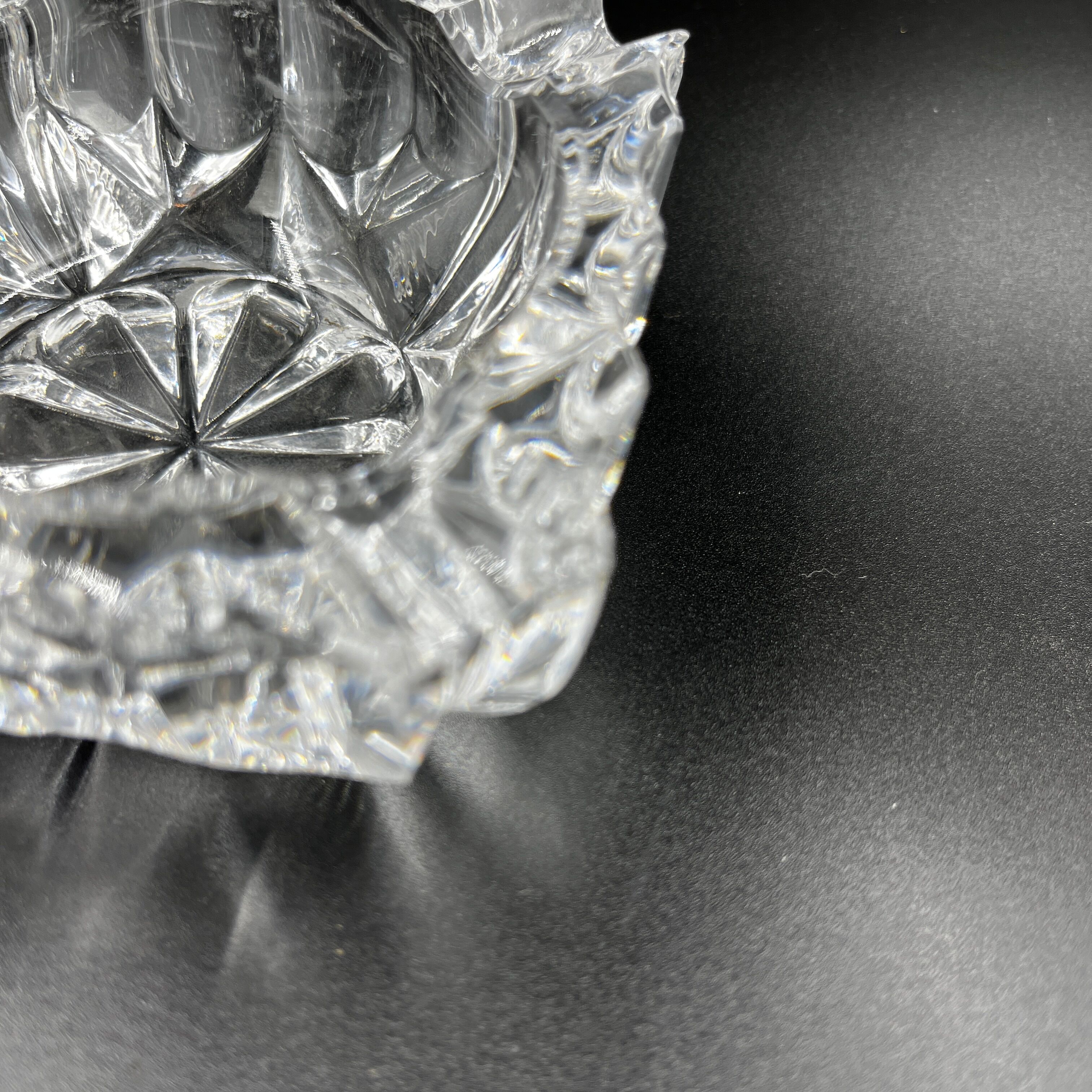 Square crystal ashtray